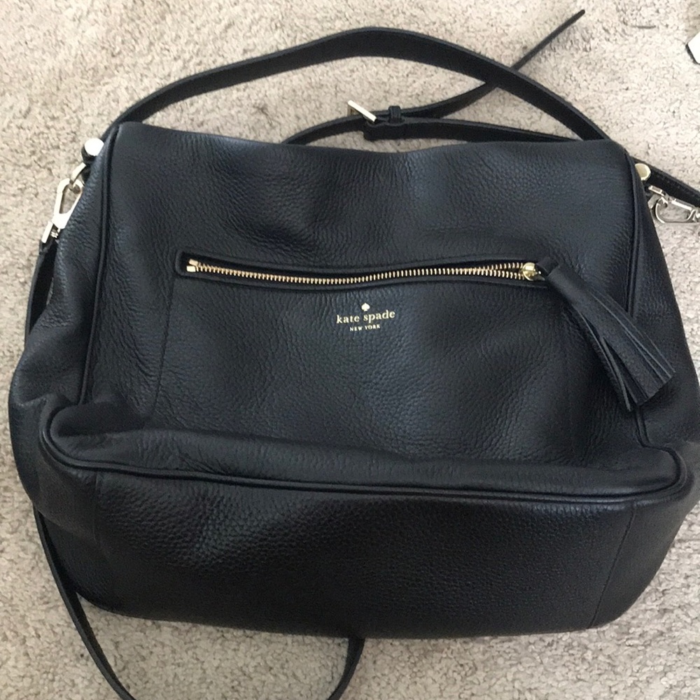 Black Kate spade cross body or arm bag